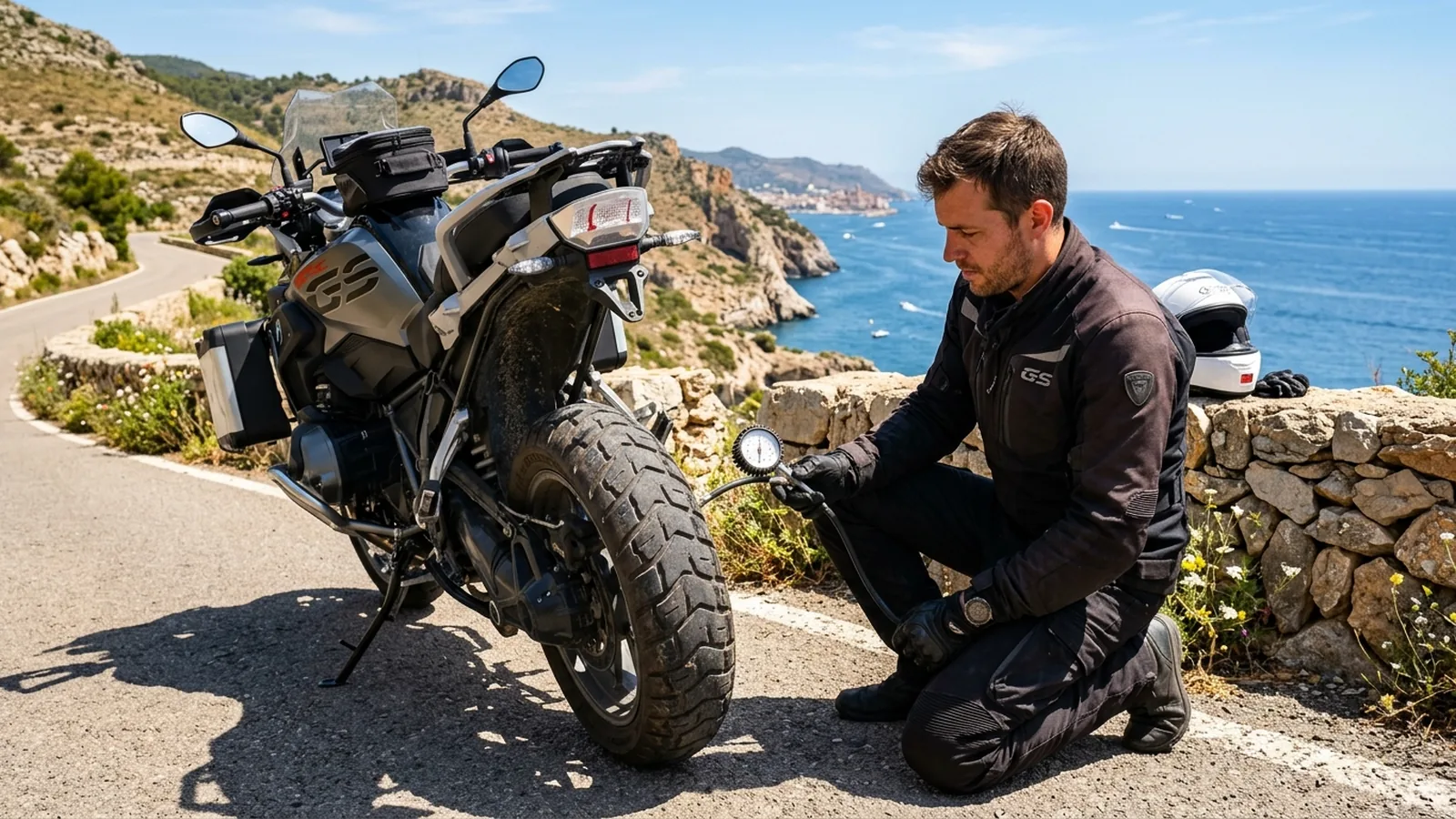 Pneumàtics de moto: pressió i estat a l'estiu pel Garraf